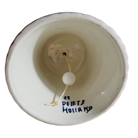 Signed Delft Blue Dutch Bell Holland Porcelain Hand Painted Blue and White - Picture 6 of 8